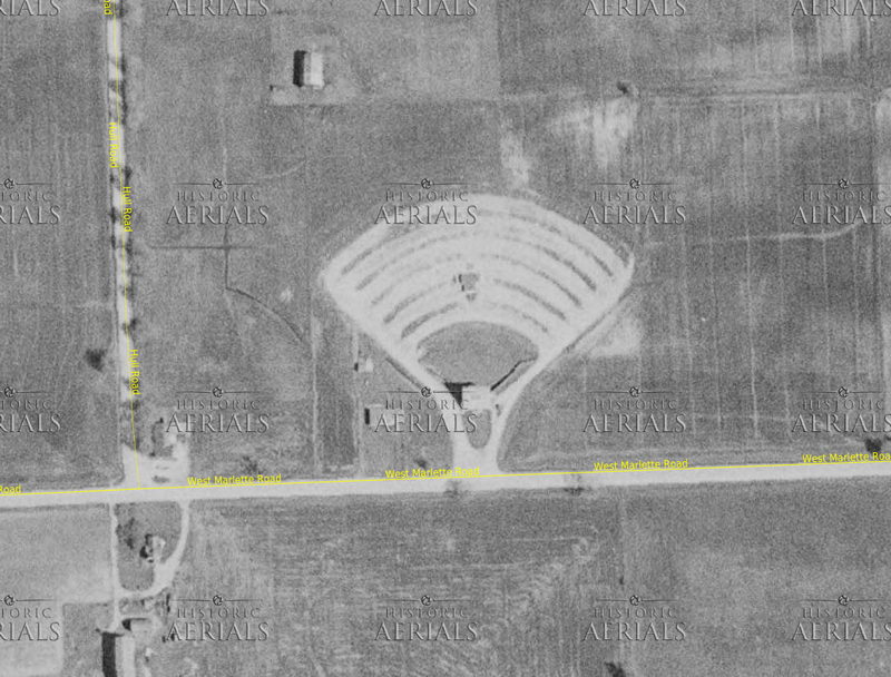 Starlite Drive-In - 1954 Historical Aerial (newer photo)